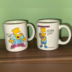 BART Simpson Mugs (2) - Never used